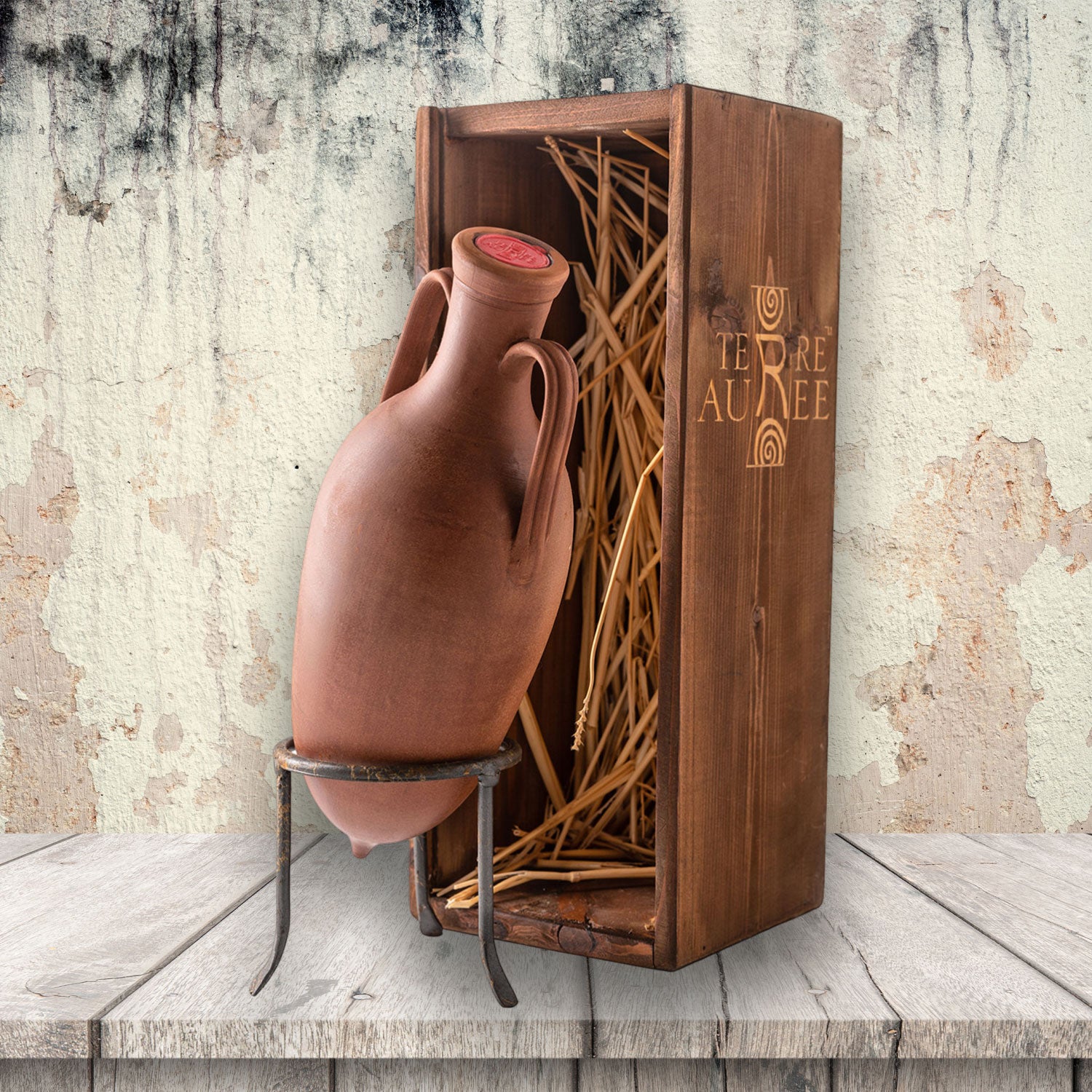 Anfora Negramaro Salento IGP (cassetta di legno) - Terre Auree