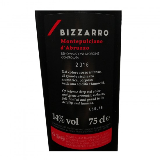 Montepulciano d’Abruzzo DOC “Bizzarro” 2016 - Tenuta Bizzarri Pagnoni Montepulciano d’Abruzzo DOC “Bizzarro” 2016 - Tenuta Bizzarri Pagnoni